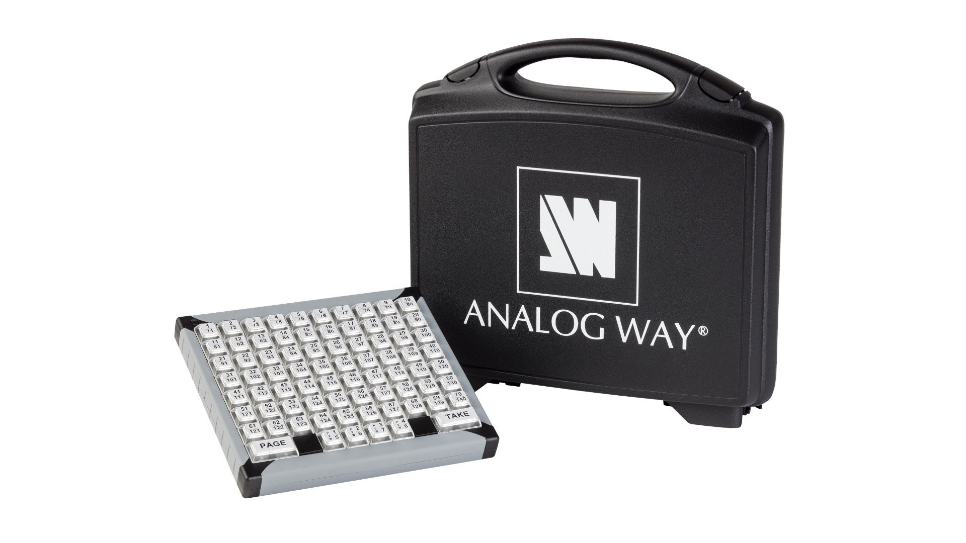 Caja de control Analog Way LiveCore, disponible para alquilar en Novelty Spain